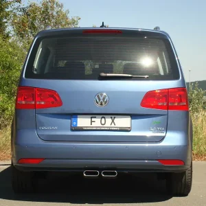 Wochenendangebot Fox VW Touran - 1T3 Endrohr Ausgang mittig - 2x130x50 Typ 56