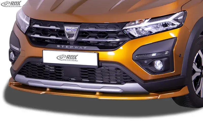 Garantierte Lieferung RDX Frontspoiler VARIO-X für DACIA Sandero 3 / Jogger Stepway (2021+) Frontlippe Front Ansatz Vorne Spoilerlippe