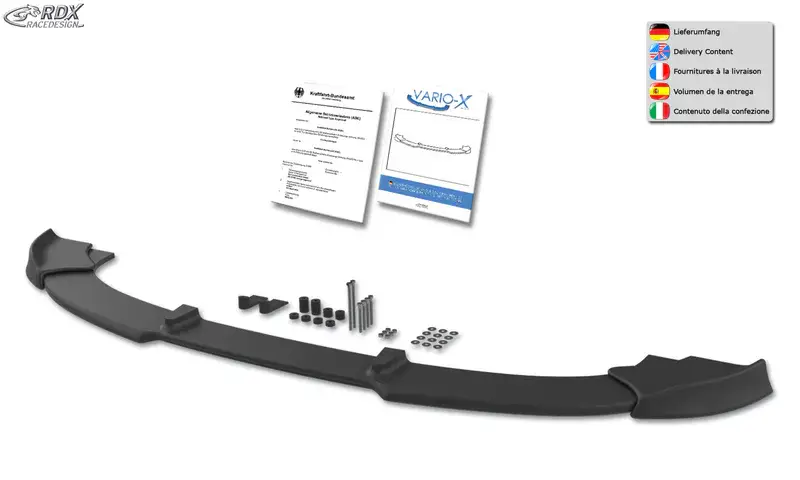 Direktkauf RDX Frontspoiler VARIO-X für BMW 3er E90 / E91 Facelift 09/2008+ Frontlippe Front Ansatz Vorne Spoilerlippe