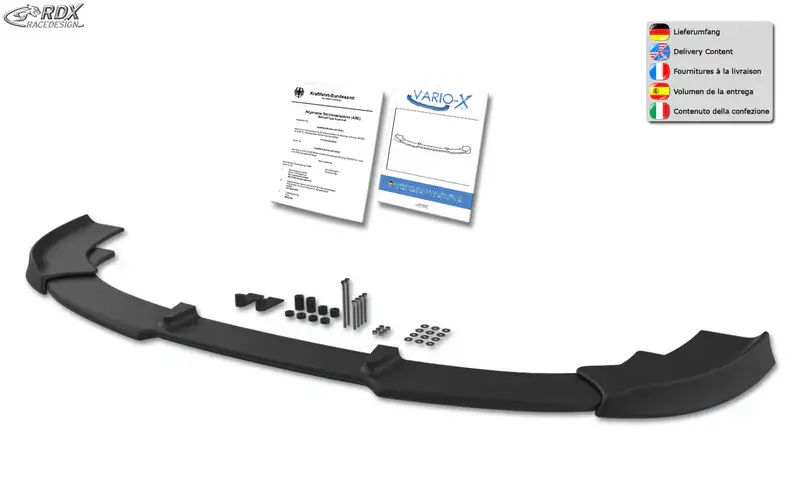 RDX Frontspoiler VARIO-X für BMW 6er E63 / E64 2007+ Frontlippe Front Ansatz Vorne Spoilerlippe Günstig