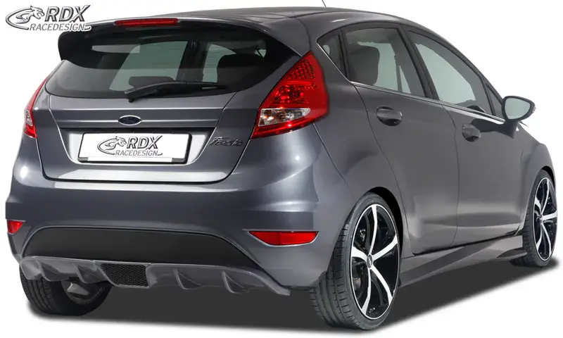 RDX Heckansatz für FORD Fiesta MK7 JA8 JR8 (2008-2012 & Facelift 2012+) Heckeinsatz Heckblende Diffusor Highlight