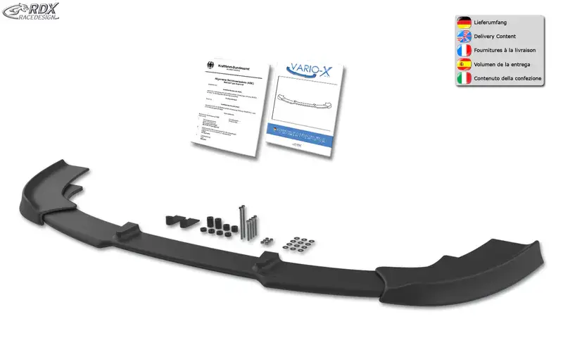 Sale RDX Frontspoiler VARIO-X für MERCEDES B-Klasse W 246 2011+ Frontlippe Front Ansatz Vorne Spoilerlippe