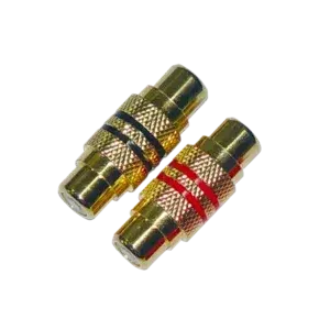 Kracherpreis ACV Cinch Verbinder (f)>(f) hartvergoldet 1 x rot / 1 x schwarz