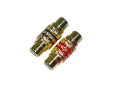 Kracherpreis ACV Cinch Verbinder (f)>(f) hartvergoldet 1 x rot / 1 x schwarz