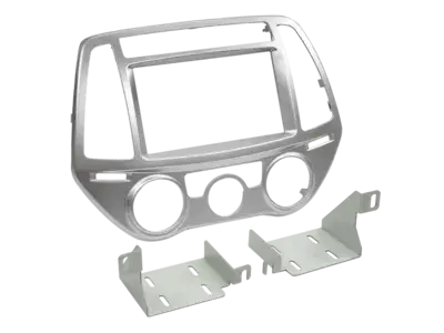 Meistverkauft ACV 2-DIN Radioblende Hyundai i20 07/2012-11/2014 silber