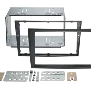 Rabatt ACV 2-DIN Radioblende Opel Astra H charcoal Rubber Touch