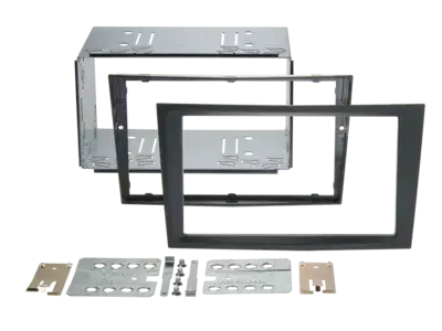 Rabatt ACV 2-DIN Radioblende Opel Astra H charcoal Rubber Touch