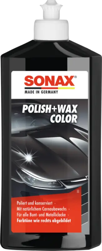 SONAX Polish+Wax Color schwarz - 500ml Abverkauf