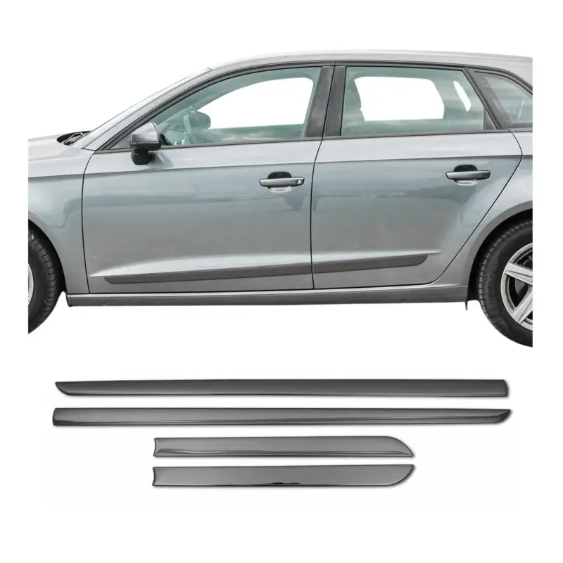 Türschutzleiste Seitentürleiste für Peugeot 508 2010-2018 Chrom Stahl Dunkel 4x Jetzt Bestellen