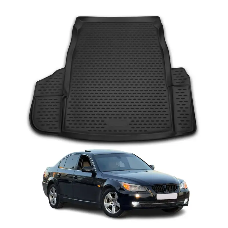 Kofferraummatte Kofferraumwanne für BMW 5er E60 2003-2010 Gummi TPE Schwarz Highlight