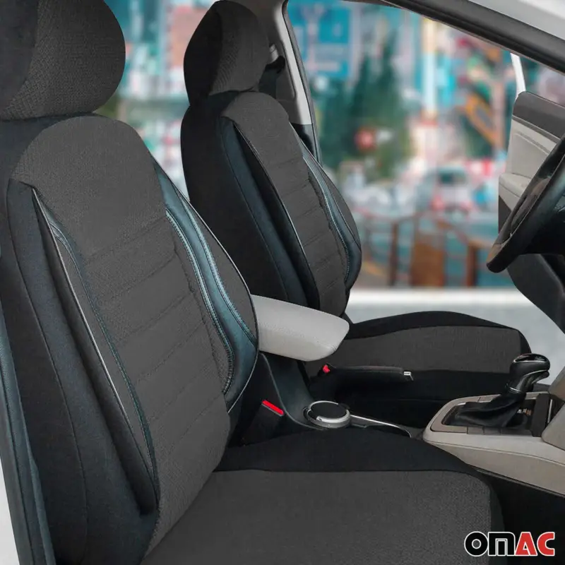 Nur Heute Schonbezüge Sitzschoner Sitzbezüge für Mazda 6 Grau Schwarz 2 Sitz Vorne Satz
