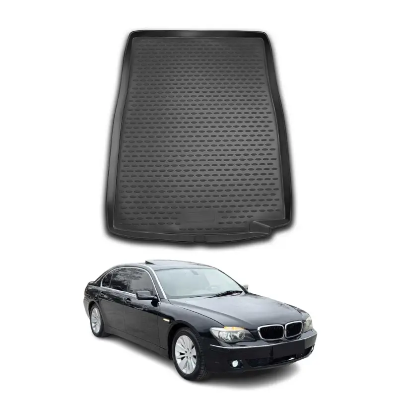 Nur Heute Kofferraummatte Kofferraumwanne für BMW 7er F01 F02 G11 G12 Gummi TPE Schwarz