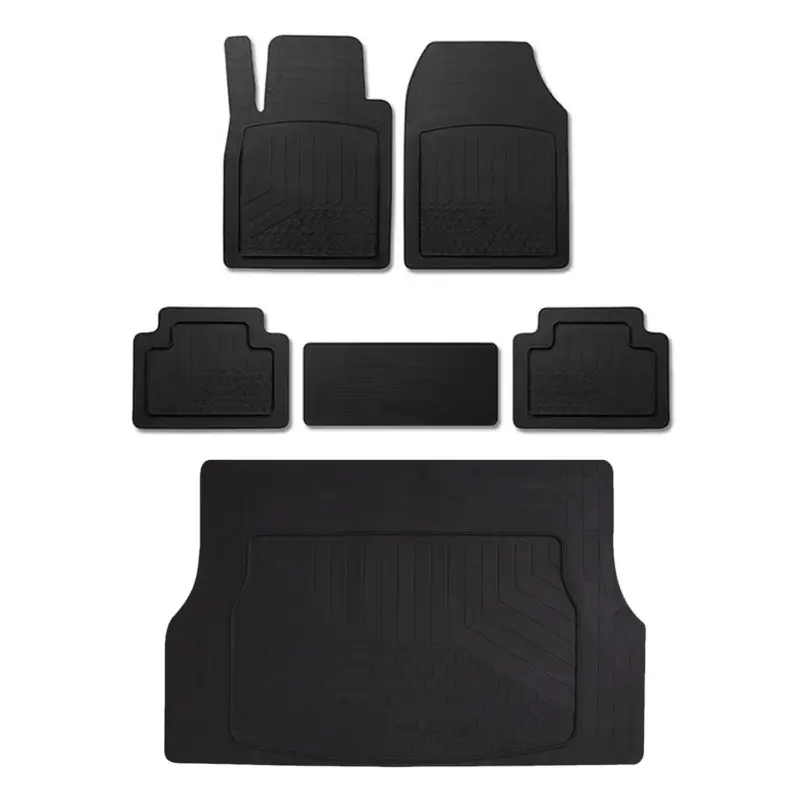 Top-Angebot Gummimatten & Kofferraumwanne Set für Audi A4 Allwetter Antirutsch Gummi Schwarz