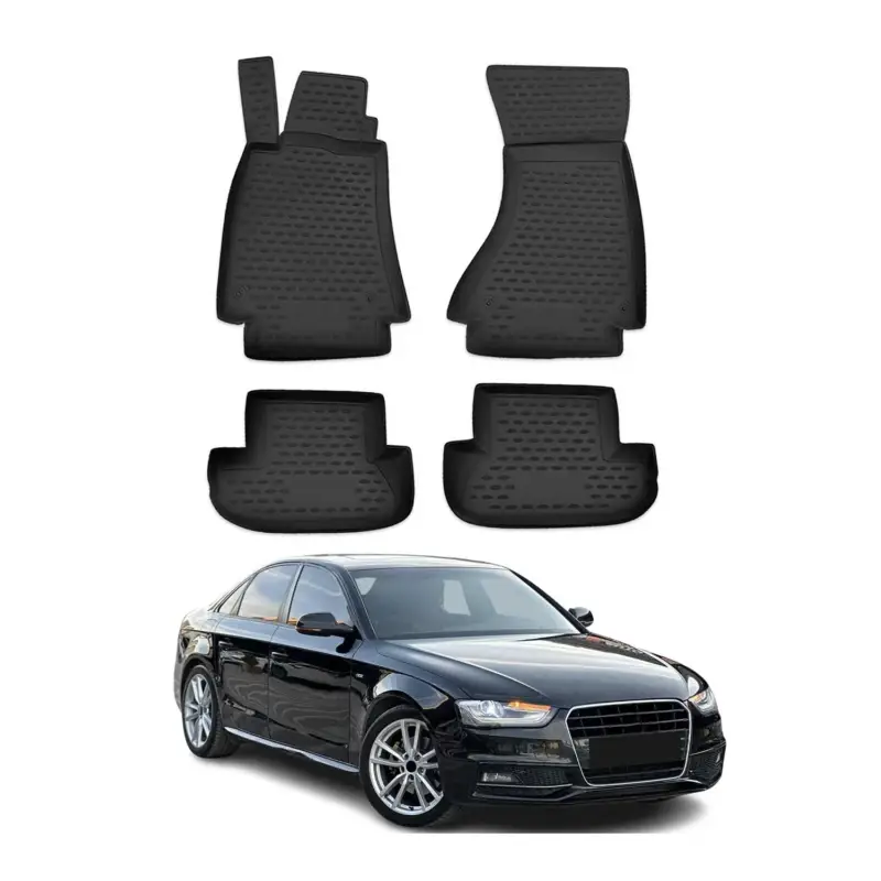 Ausverkauf OMAC Gummimatten Fußmatten für Audi A4 B8 Limo Avant Allroad 2009-16 Automatten