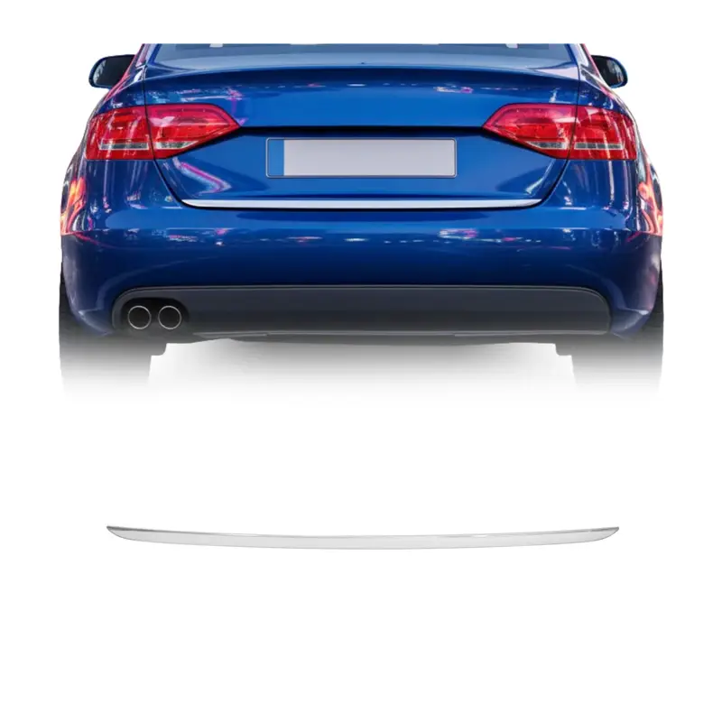 Kofferraumleiste Heckleiste für Audi A4 B8 Limo Pre-Fl 2007-2012 Edelstahl Chrom Echt