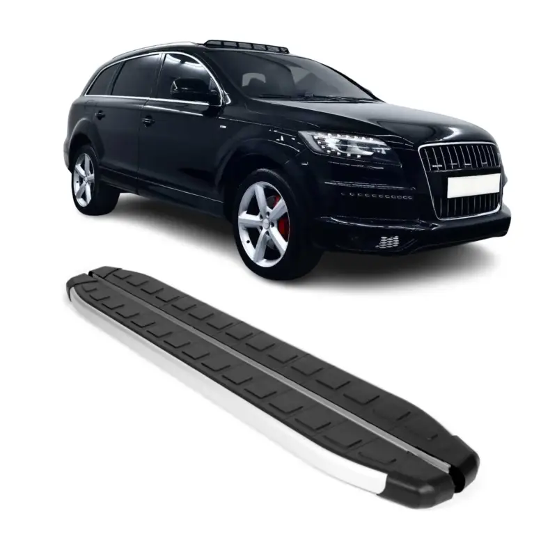 Wochenendangebot Seitenschweller Seitenbretter Trittbretter für Audi Q7 4LB 2006-2015 Alu Schwarz