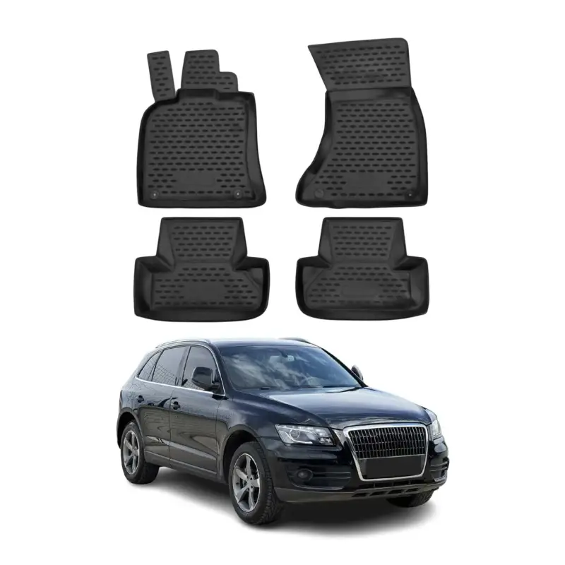 OMAC Gummimatten Fußmatten für Audi Q5 8RB 2008-2017 TPE Automatten Schwarz 4x Super-Preis