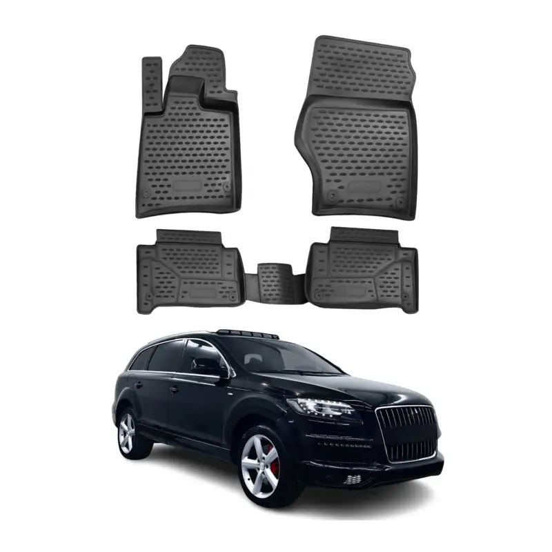 Sichere Zahlung OMAC Gummimatten Fußmatten für Audi Q7 4LB 2006-2015 TPE Automatten Schwarz 4x