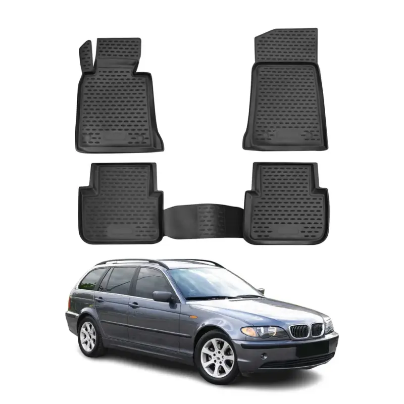 OMAC Gummimatten Fußmatten für BMW 3er E46 1998-2007 TPE Automatten Schwarz 4x Jetzt Bestellen