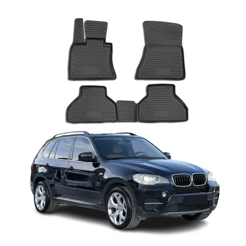 Schneller Versand OMAC Gummimatten Fußmatten für BMW X5 E70 2007-2013 TPE Automatten Schwarz 4x