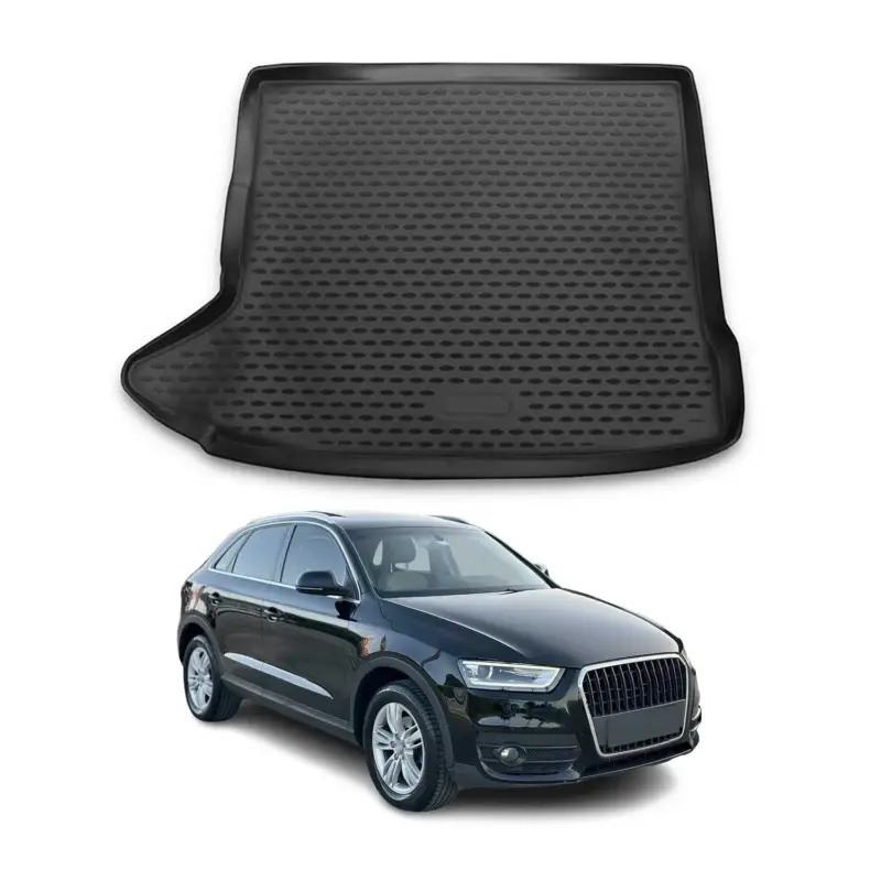 Top-Angebot Kofferraummatte Kofferraumwanne für Audi Q3 8U 2011-2018 Gummi TPE Schwarz