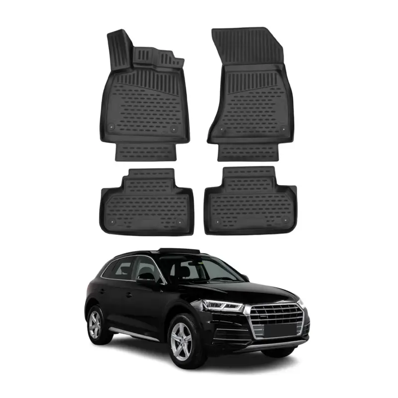 OMAC Gummimatten Fußmatten für Audi Q5 FY 2017-2024 TPE Automatten Schwarz 4x Top-Preis