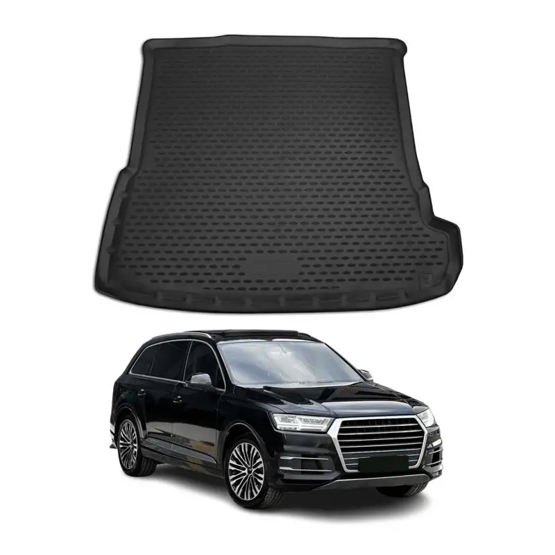Kofferraummatte Kofferraumwanne für Audi Q7 4M 2015-2026 Gummi TPE Schwarz Schneller Versand