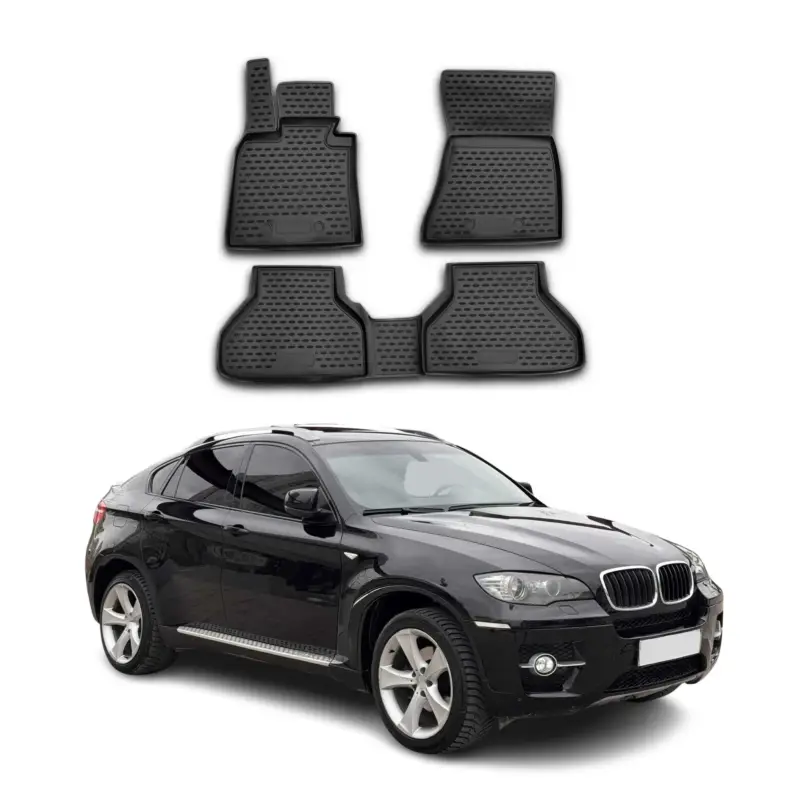 Finale Aktion OMAC Gummimatten Fußmatten für BMW X6 E71 E72 2007-2014 TPE Automatte Schwarz 4x