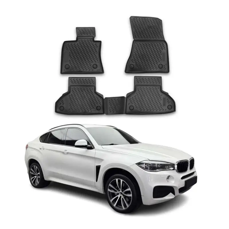 Saisonangebot OMAC Gummimatten Fußmatten für BMW X6 F16 F86 2014-2019 TPE Automatte Schwarz 4x