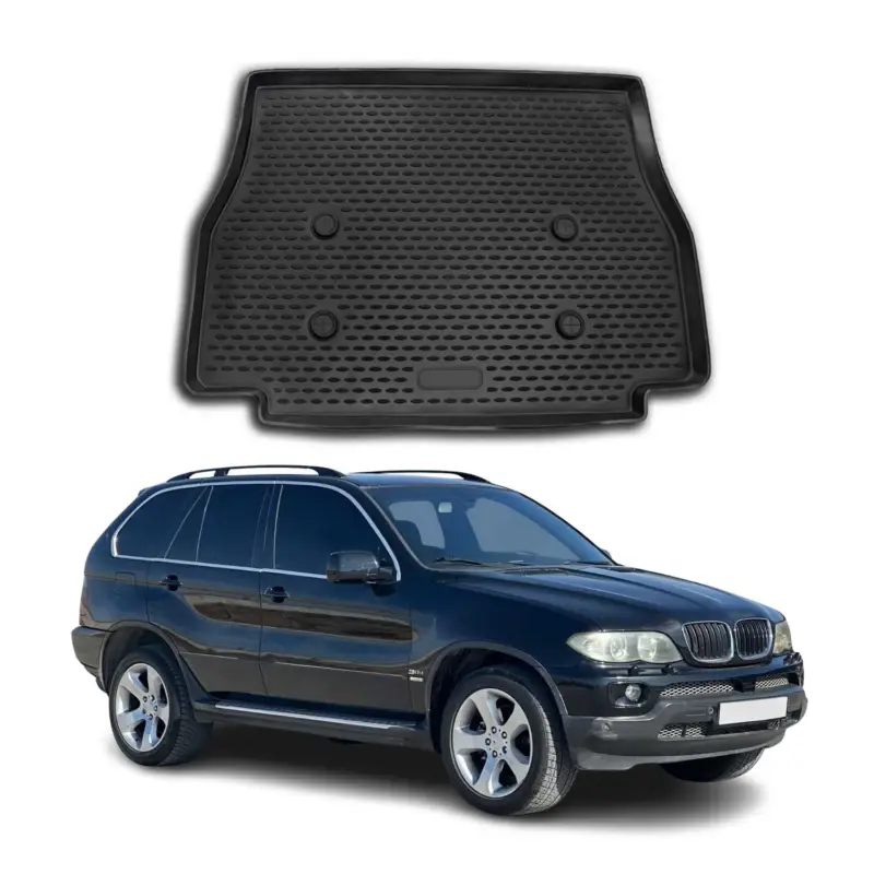 Top-Angebot Kofferraummatte Kofferraumwanne für BMW X5 E53 1999-2006 Gummi TPE Schwarz