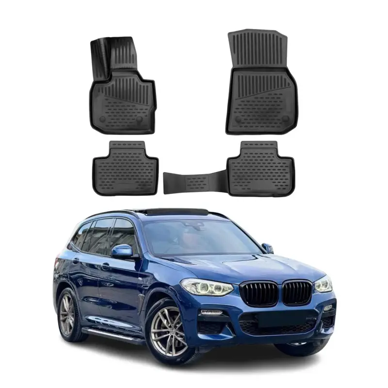 OMAC Gummimatten Fußmatten für BMW X3 G01 2017-2024 TPE Automatten Schwarz 4x Heißes Angebot
