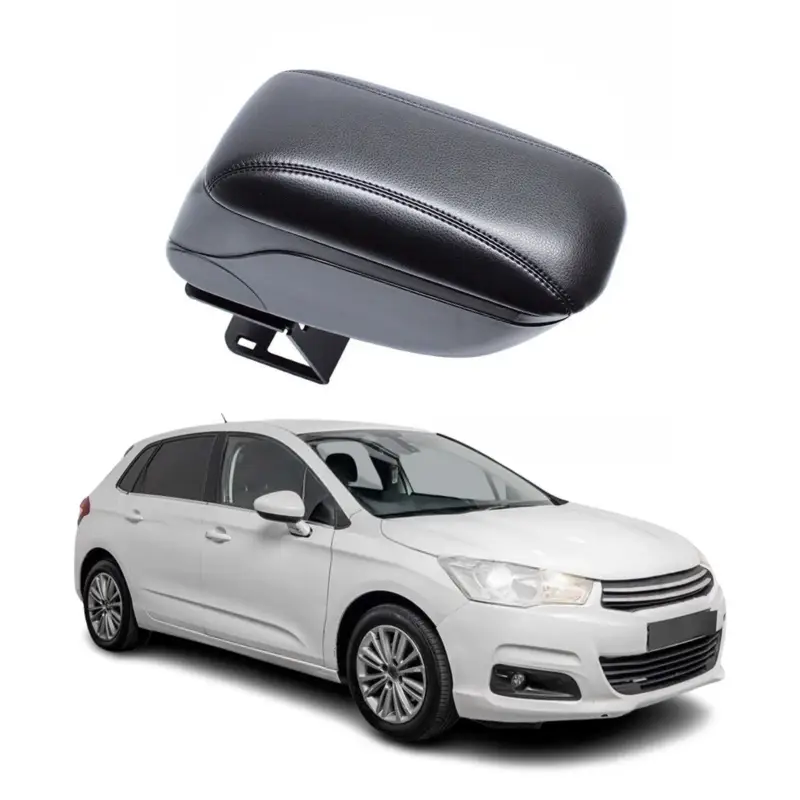 Wochenendangebot Mittelarmlehne Armlehne Mittelkonsole für Citroen C4 2010-2018 PU-Leder Schwarz