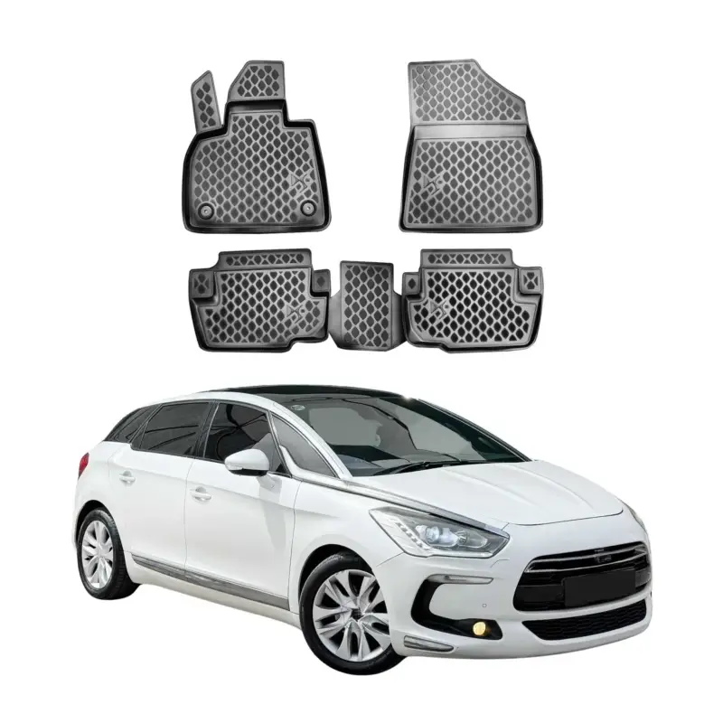 OMAC Gummimatten Fußmatten für Citroen DS5 2011-2021 TPE Automatten Schwarz 4x Sichere Zahlung