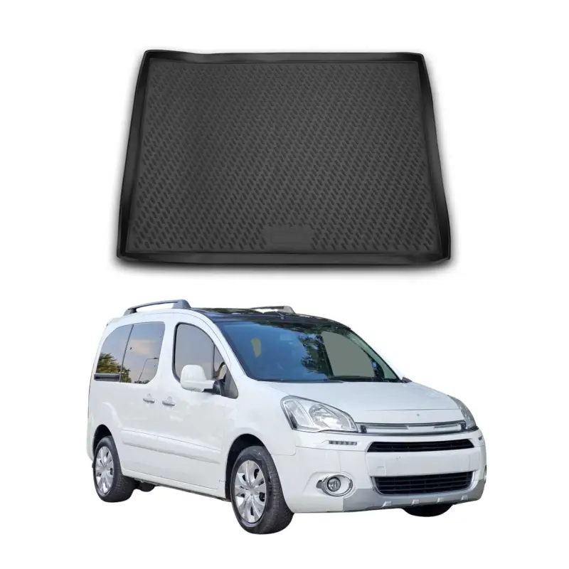 Top-Preis Kofferraummatte Kofferraumwanne für Citroen Berlingo 2008-2018 Gummi TPE Schwarz