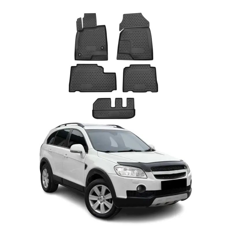 OMAC Gummimatten Fußmatten für Chevrolet Captiva 2006-2017 7Sitz Preis Gesenkt
