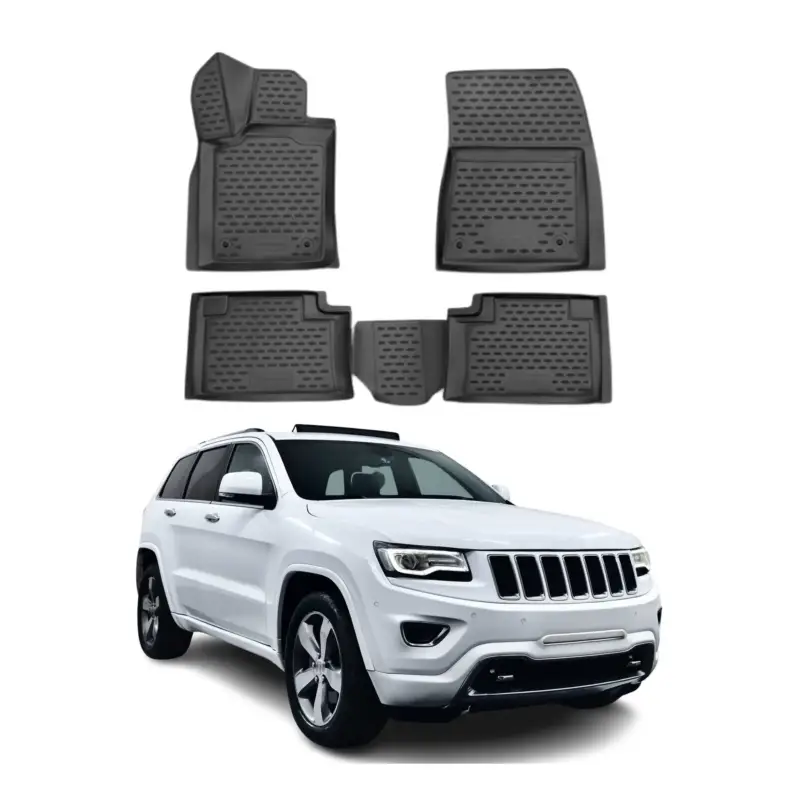 Letzte Chance OMAC Gummimatten Fußmatten für Jeep Grand Cherokee 2013-2015 TPE Schwarz 4x