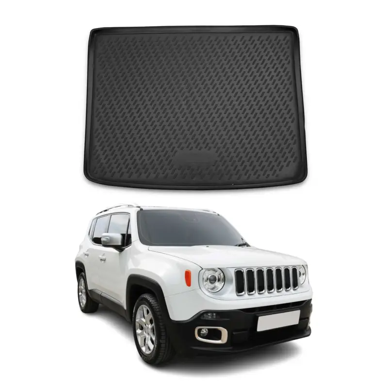 Kofferraummatte Kofferraumwanne für Jeep Renegade 2014-2024 Gummi TPE Schwarz Direkt Vom Hersteller