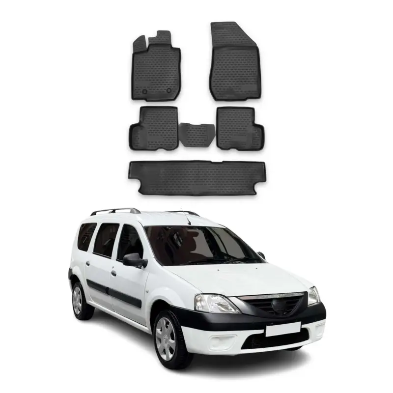OMAC Gummimatten Fußmatten für Dacia Logan MCV 2004-2012 TPE Matten Schwarz 5x Direkt Vom Hersteller
