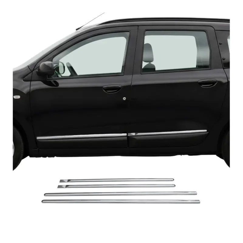 Bestpreis Seitentürleiste Türleisten Türschutzleisten für Dacia Lodgy Edelstahl Chrom 4x