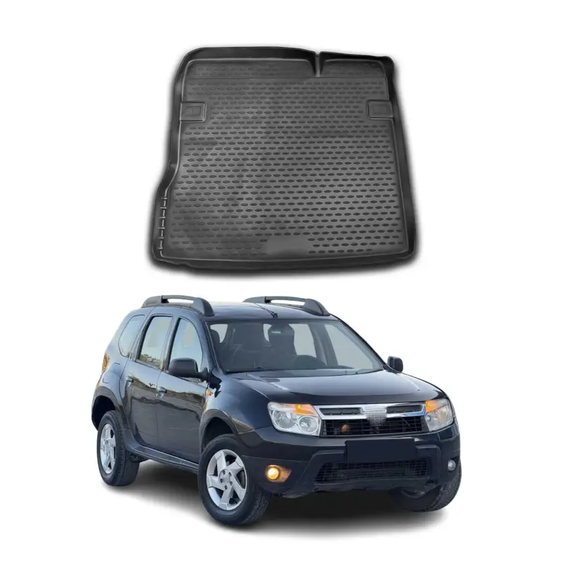 Online Kaufen Kofferraummatte Kofferraumwanne für Dacia Duster 2010-2018 2WD Gummi TPE