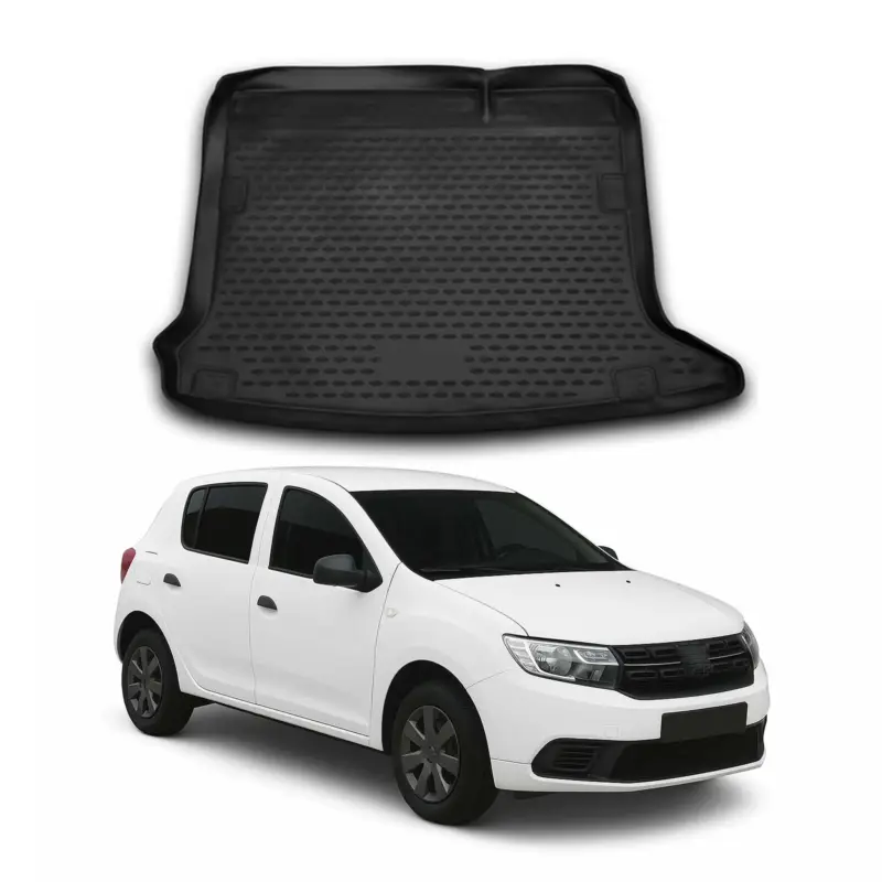 Kofferraummatte Kofferraumwanne für Dacia Sandero 2012-2020 Gummi TPE Schwarz Jetzt Bestellen