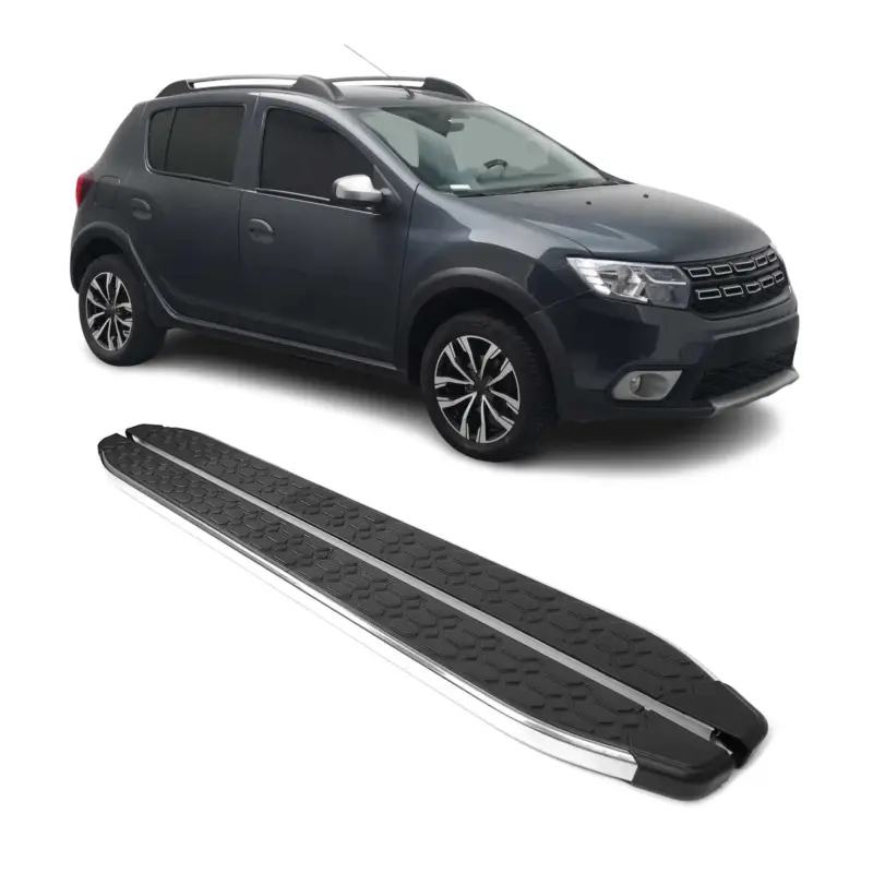 Trittbretter Seitenschweller für Dacia Sandero Stepway 2008-2020 Edelstahl Garantierte Lieferung