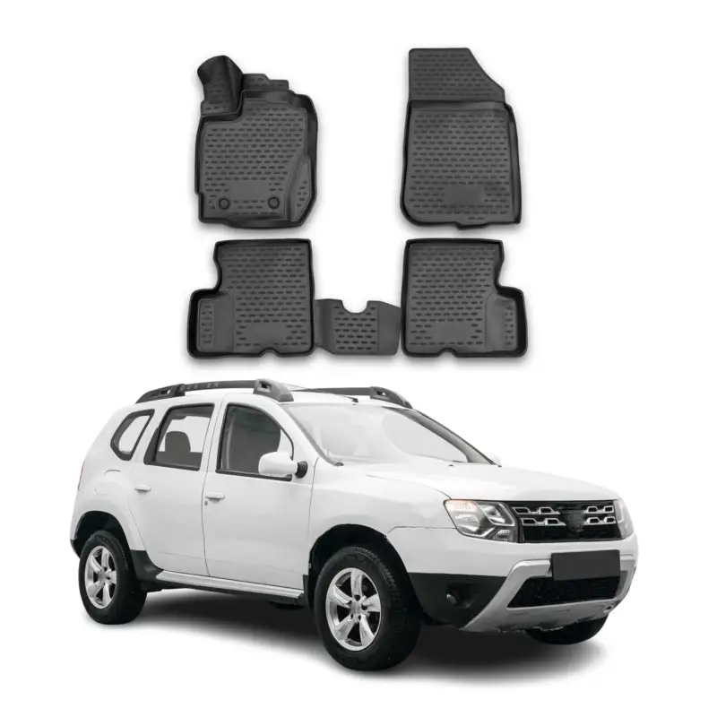 Garantierte Lieferung OMAC Gummimatten Fußmatten für Dacia Duster 2015-2018 TPE Automatten Schwarz 4x