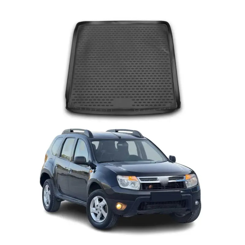 Mega-Angebot Kofferraummatte Kofferraumwanne für Dacia Duster 2010-2018 4x4 Gummi Schwarz
