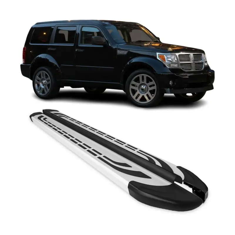 Trittbretter Seitenschweller Seitenbretter für Dodge Nitro 2007-2012 Alu Grau Aktuell