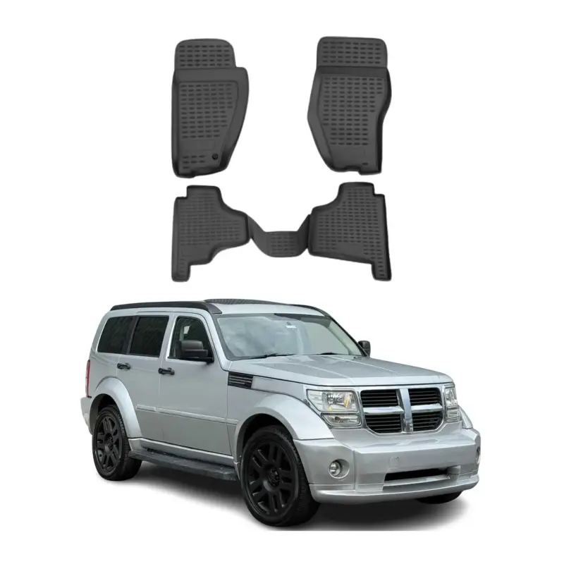Highlight OMAC Gummimatten Fußmatten für Dodge Nitro 2007-2012 TPE Automatten Schwarz 4x