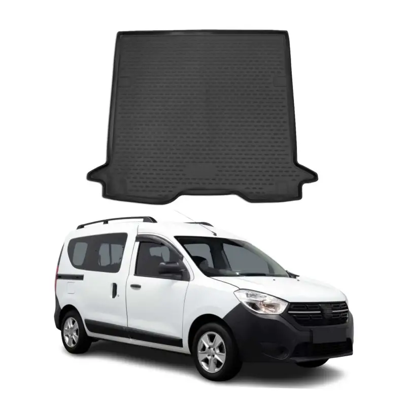 Online Kaufen Kofferraummatte Kofferraumwanne für Dacia Dokker 2018-2021 Gummi TPE Schwarz