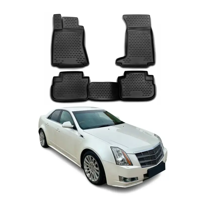 OMAC Gummimatten Fußmatten für Cadillac CTS 2008-2014 TPE Automatten Schwarz 4x Neue Ware