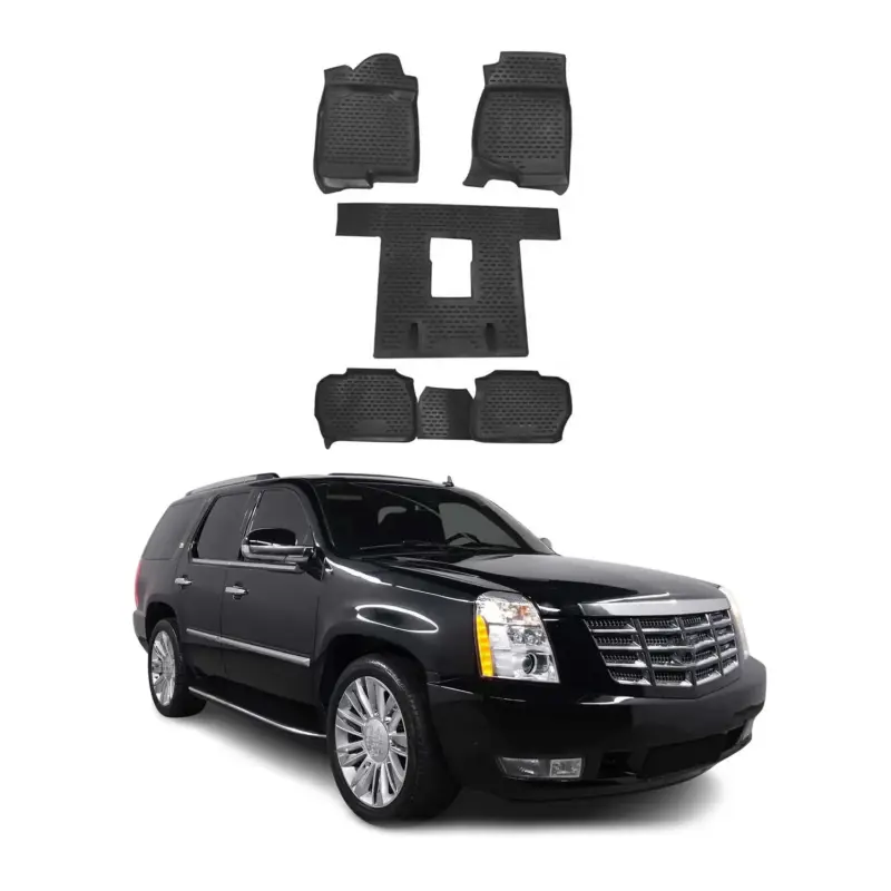 Neue Ware OMAC Gummimatten Fußmatten für Cadillac Escalade ESV 2007-2014 Matten Schwarz 5x