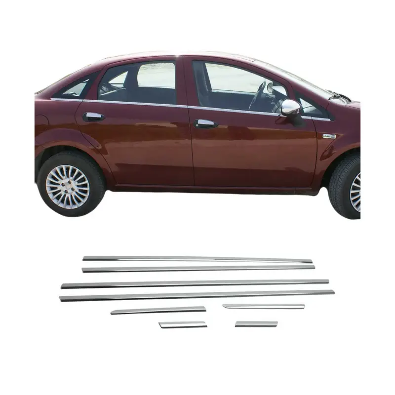 Sale Fensterleisten Zierleisten für Fiat Linea 2006-2012 Edelstahl Chrom 8tlg
